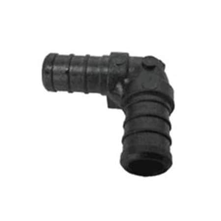 Elkhart 0.5 x 0.5 ft. Black Plastic Fresh Water 90 Deg Elbow E6G-28800